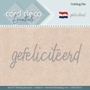 Card Deco Essentials - Dies - Gefeliciteerd